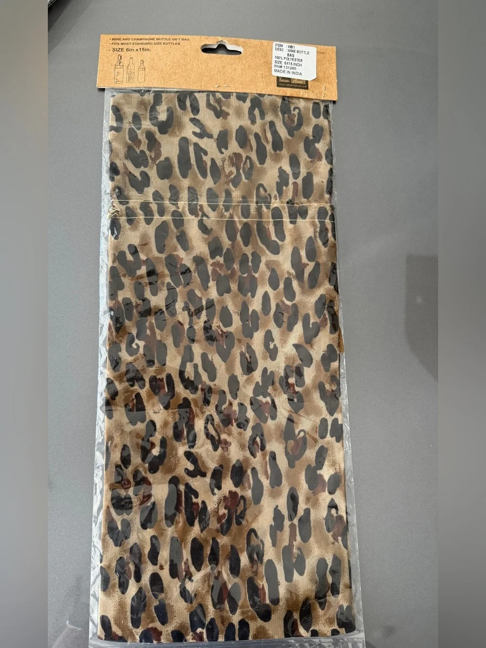 🆕Animal Print Wine Gift Bags - Set of 4 Sealed